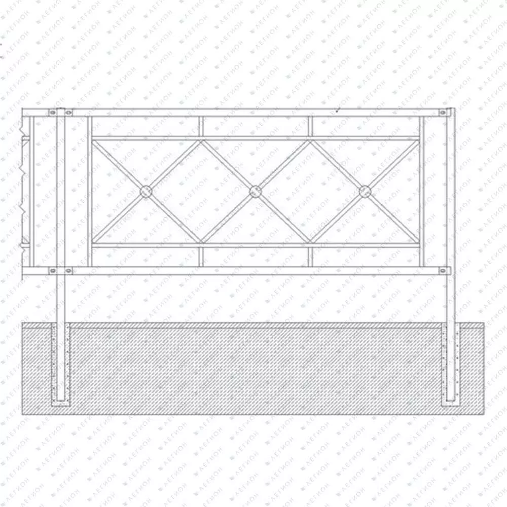 Пешеходное (перильное) ограждение ПО9